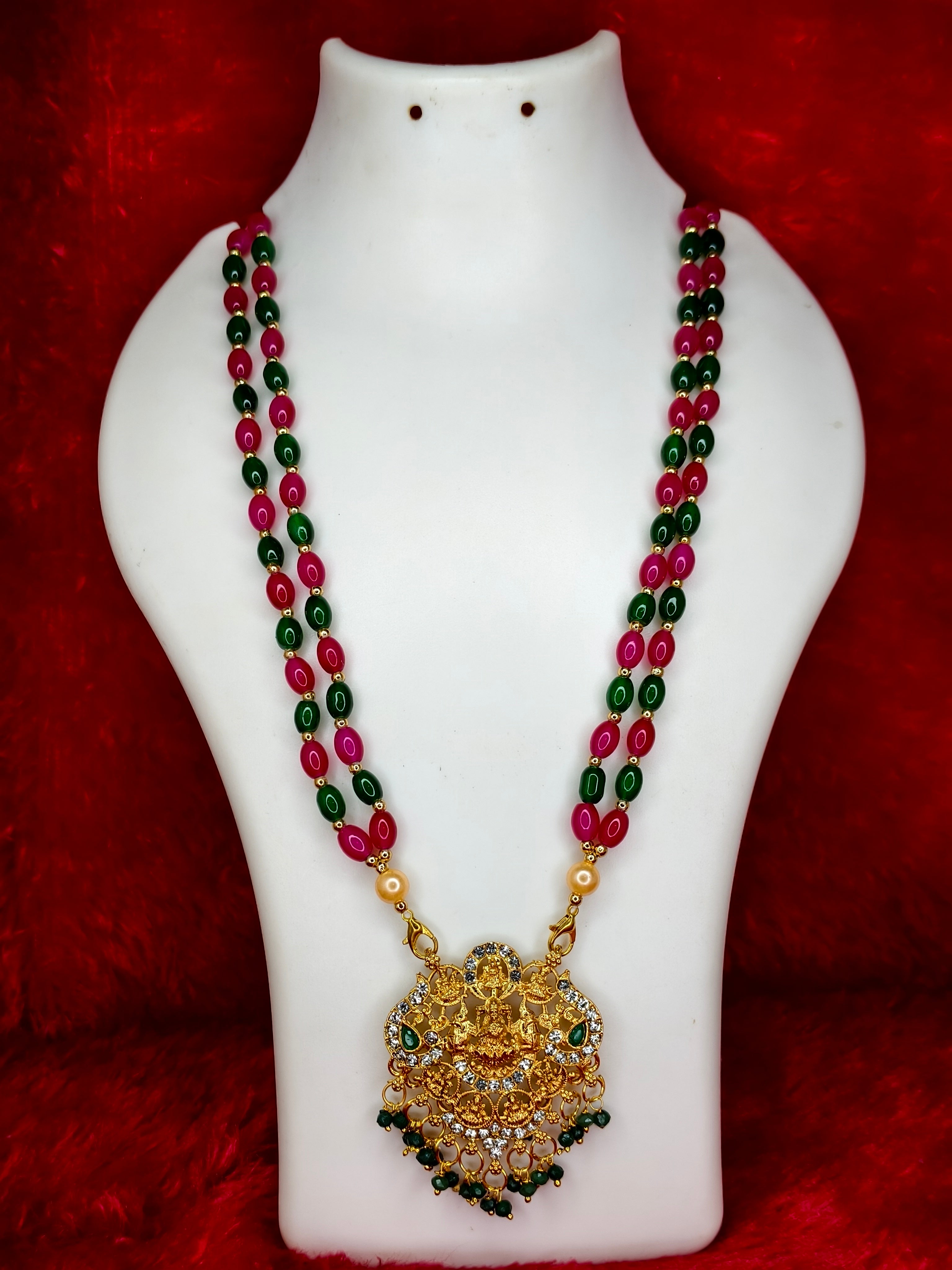 Laxmi Pendant Long Necklace Set