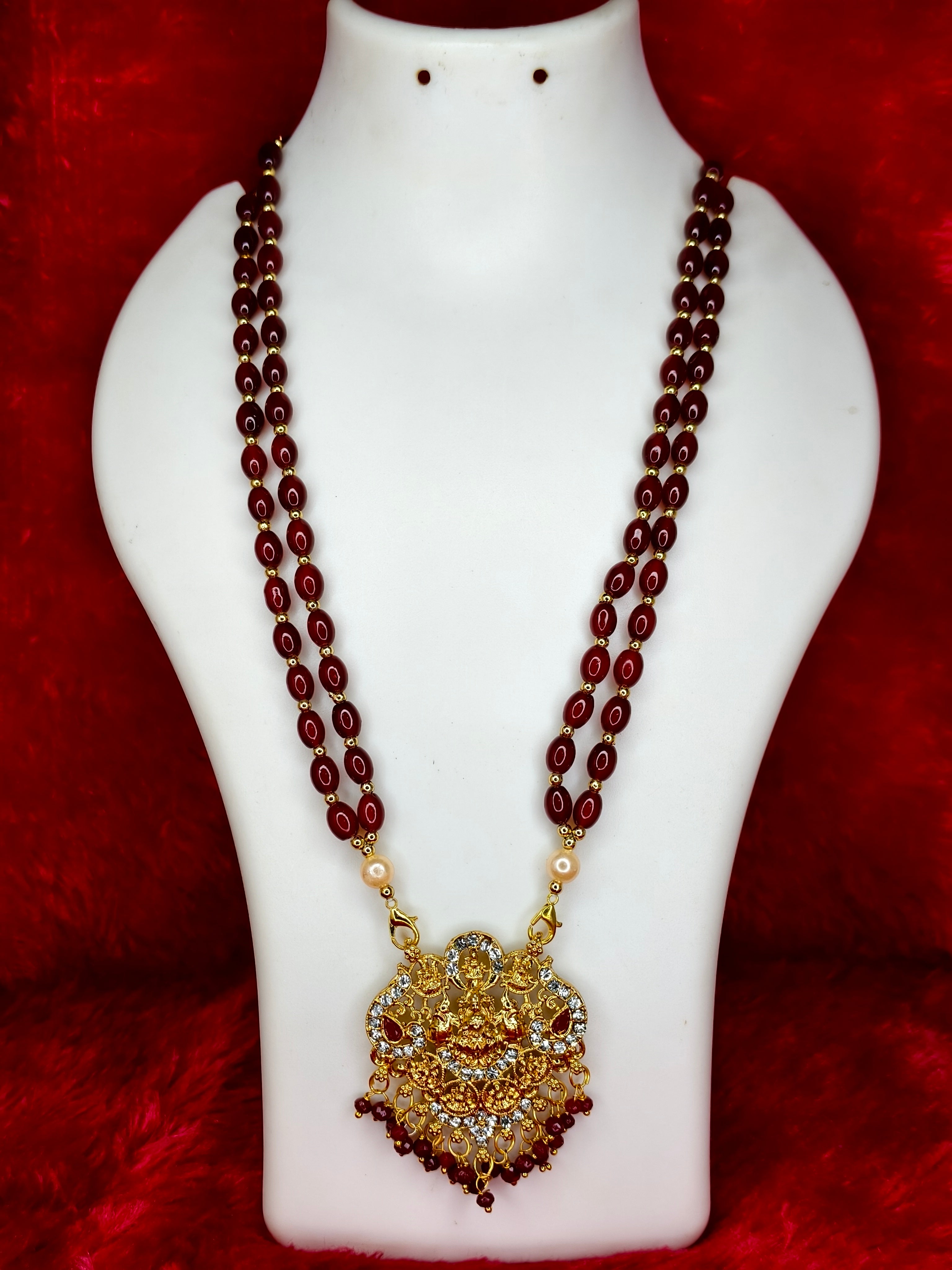 Laxmi Pendant Long Necklace Set