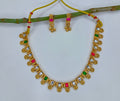 Gold Plated Matte Finish  Necklace Set