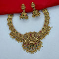 Temple Necklace Set With Earrings