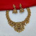 Temple Necklace Set With Earrings