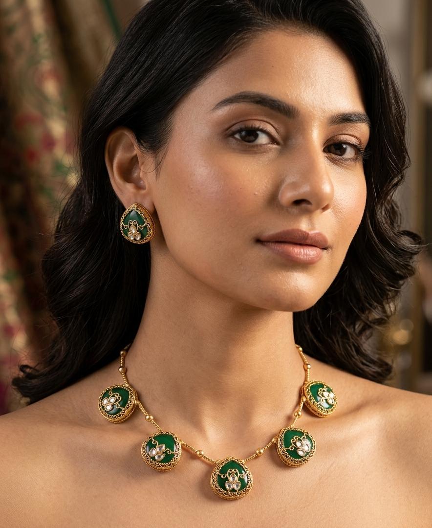 Real Stone Heritage Necklace Set